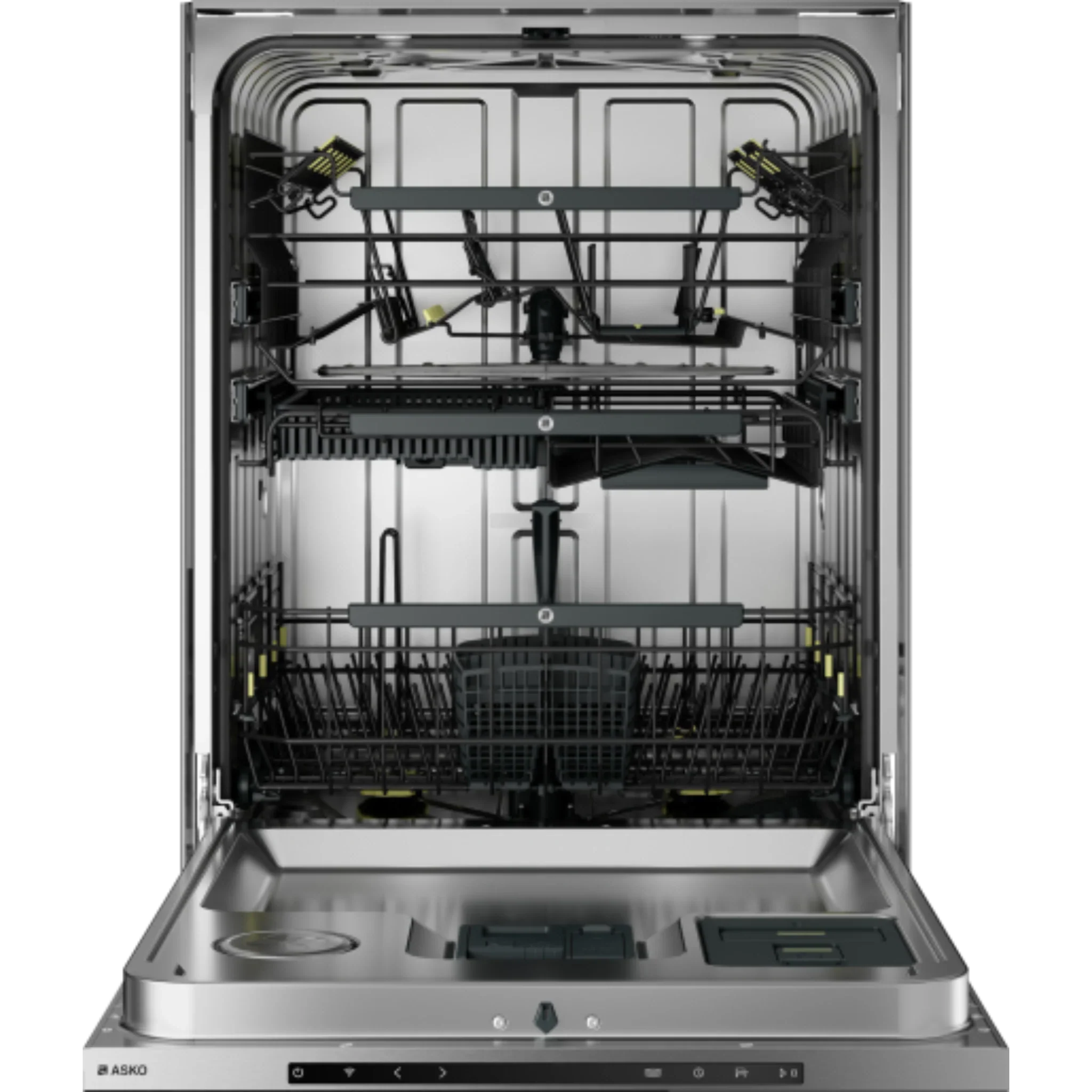 Asko Style 24 Inch Wide 17 Place Setting Built-In Top Control Dishwasher with Pocket Handle, XXL Tub, Water Softener, and Auto Door Open Drying™