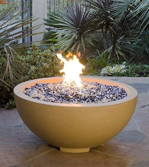 American Fyre Designs 32" Round Concrete Gas Fire Bowl