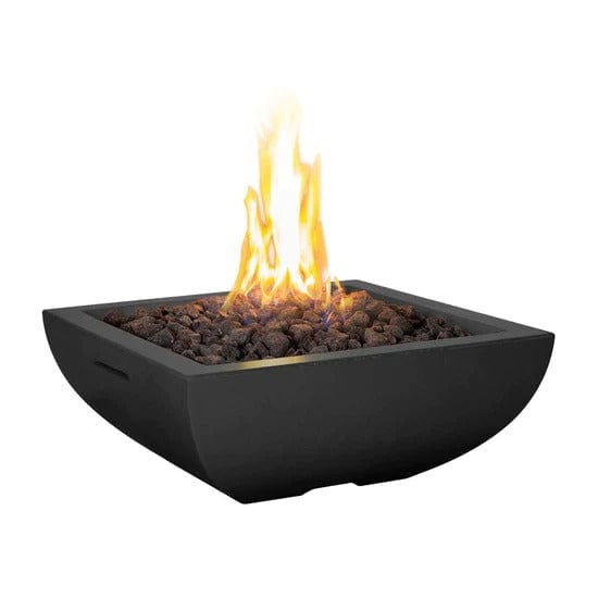 American Fyre Designs 30" Bordeaux Petite Square Concrete Gas Fire Bowl