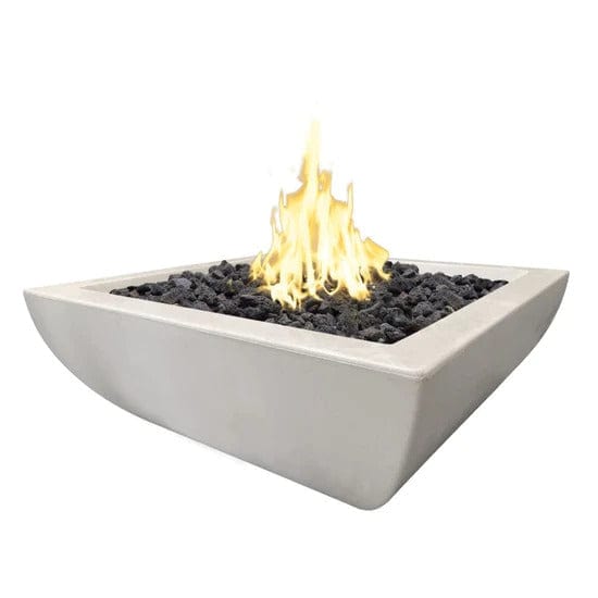 American Fyre Designs 30" Bordeaux Petite Square Concrete Gas Fire Bowl