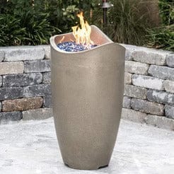 American Fyre Designs 20" Wave Gas Fire Urn Without Access Door