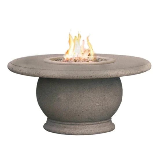 American Fyre Designs 48" Amphora Round Concrete Top Chat Height Fire Table