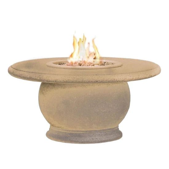 American Fyre Designs 48" Amphora Round Concrete Top Chat Height Fire Table