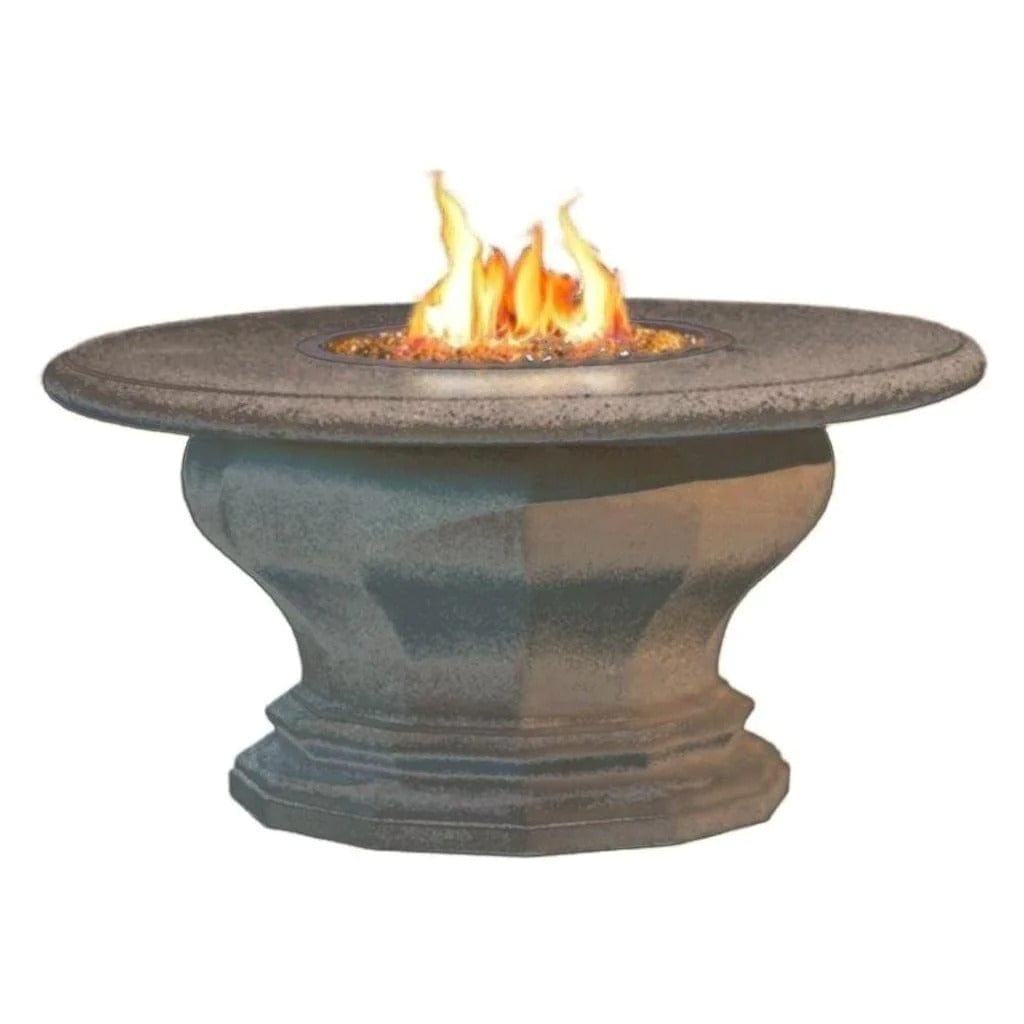 American Fyre Designs 48" Inverted Round Concrete Top Chat Height Fire Table