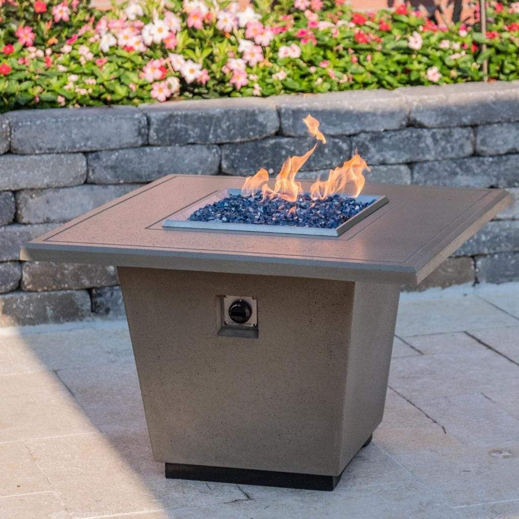 American Fyre Designs 36" Cosmopolitan Square Chat Height Fire Table