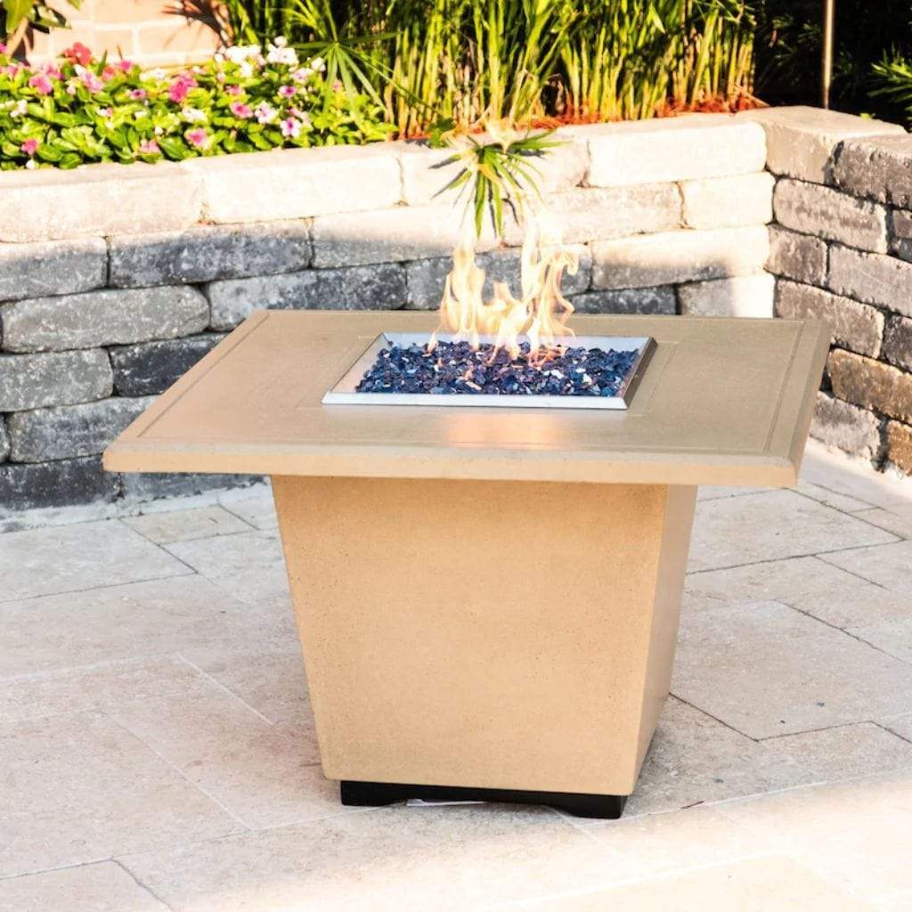 American Fyre Designs 36" Cosmopolitan Square Chat Height Fire Table