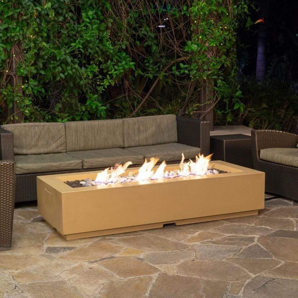 American Fyre Designs 72" Louvre Rectangular Gas Fire Pit