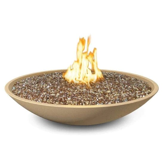 American Fyre Designs 48" Marseille Round Concrete Gas Fire Bowl