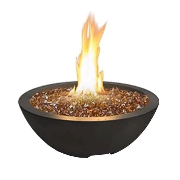 American Fyre Designs 24" Marseille Round Concrete Gas Fire Bowl