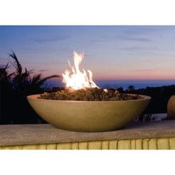 American Fyre Designs 24" Marseille Round Concrete Gas Fire Bowl