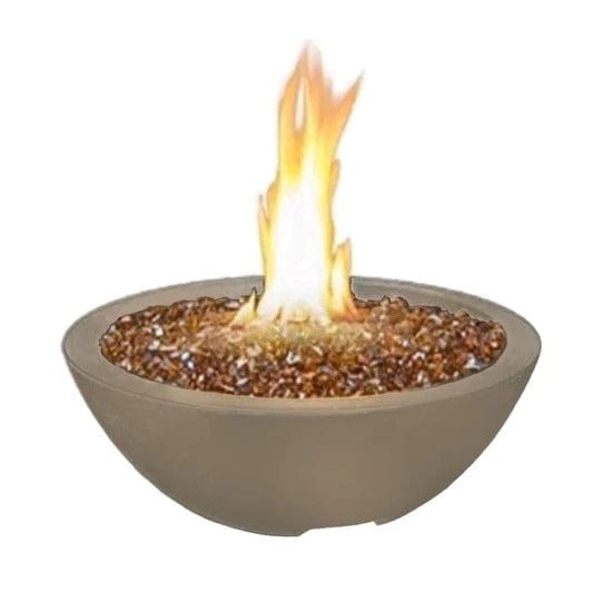 American Fyre Designs 24" Marseille Round Concrete Gas Fire Bowl