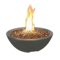 American Fyre Designs 24" Marseille Round Concrete Gas Fire Bowl