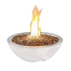 American Fyre Designs 24" Marseille Round Concrete Gas Fire Bowl