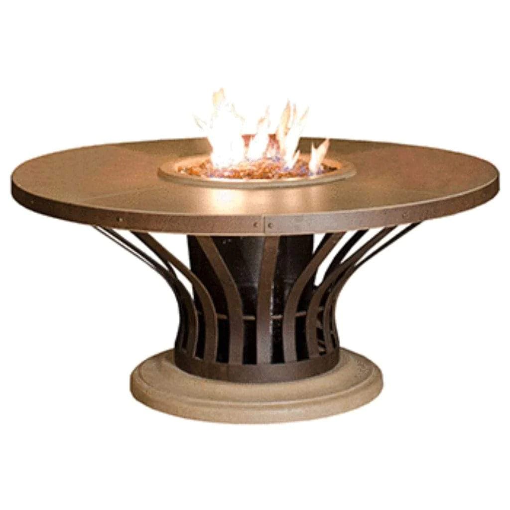 American Fyre Designs 54" Fiesta Round Chat Height Fire Table