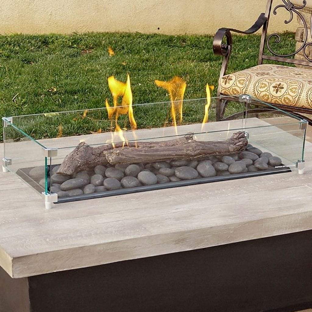 American Fyre Designs 54" Reclaimed Wood Contempo Rectangular Chat Height Fire Table