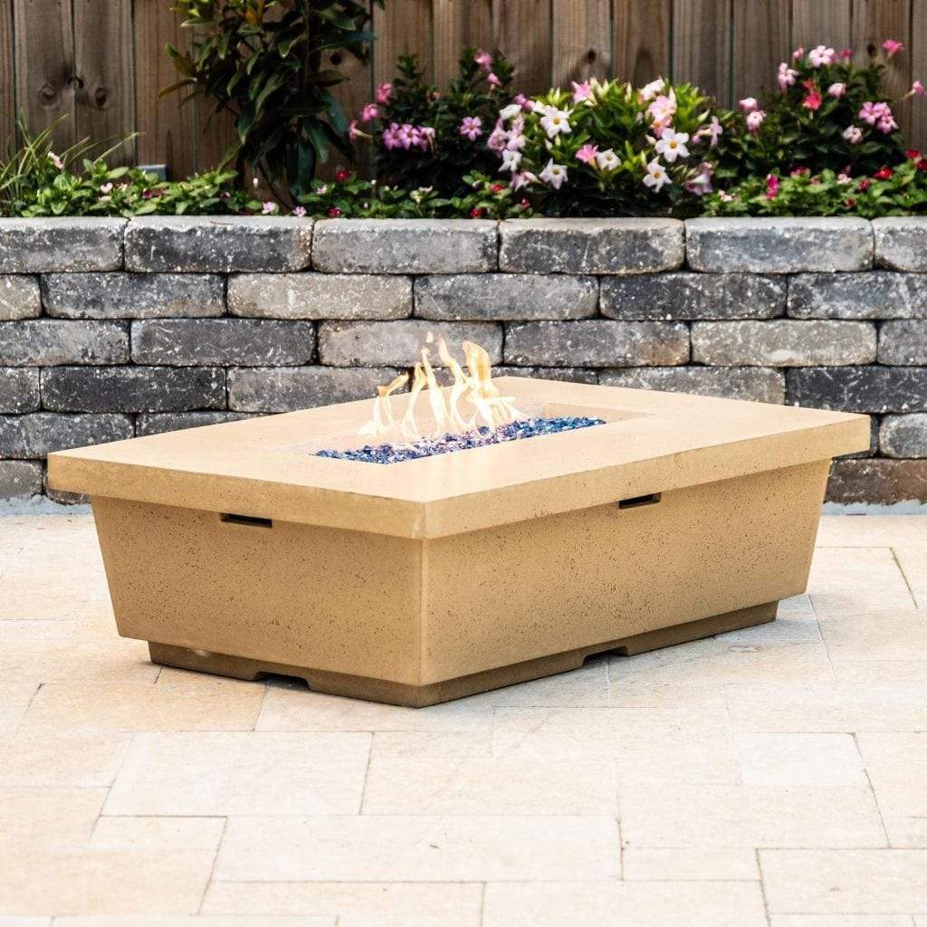 American Fyre Designs 52" Contempo Rectangular Chat Height Fire Table