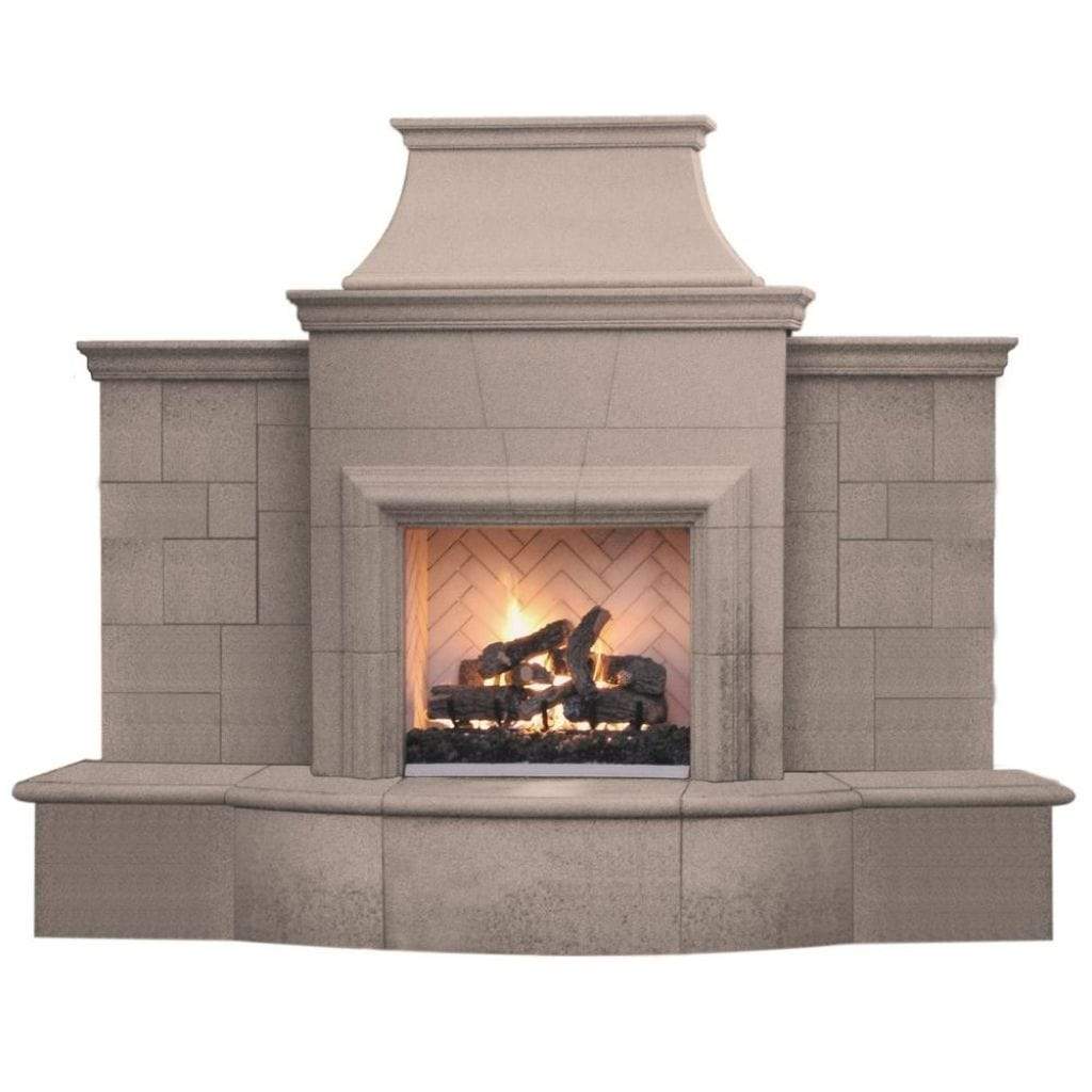 American Fyre Designs 127" Grand Petite Cordova Outdoor Gas Fireplace with Extended Bullnose Hearth