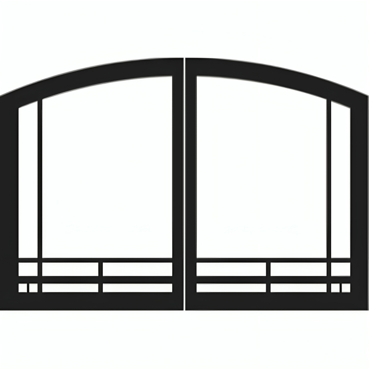 Empire White Mountain Hearth Breckenridge Deluxe 32-inch Black, Mission Arch Door Set VFR32SMBL