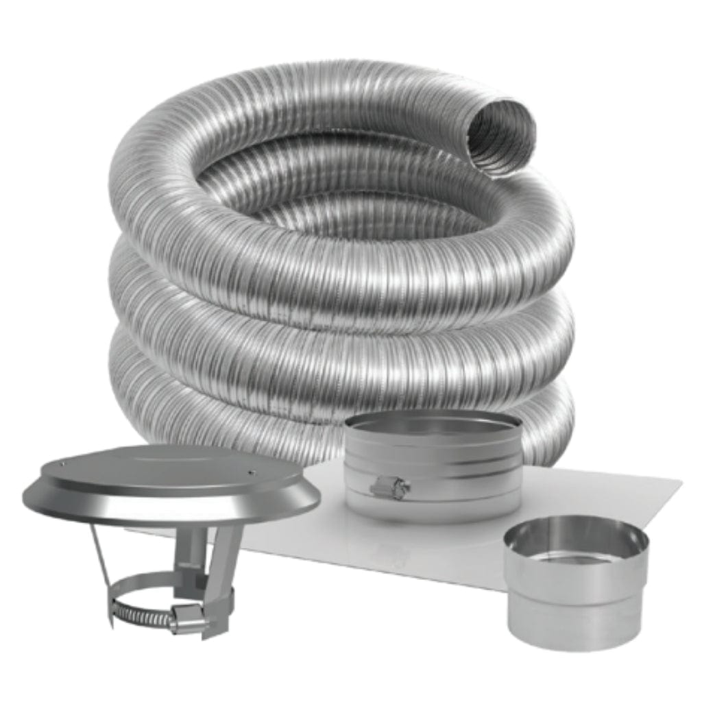 DuraVent 20' Flex Pipe Length DuraFlex Pro Stainless Steel Basic Kit