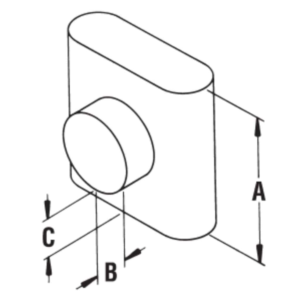 DuraVent 4"-6" Oval Standard Tee (USA ONLY)