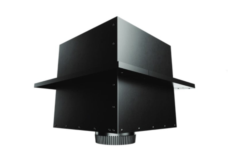 DuraVent DuraTech 8" x 36" Black Square Ceiling Support Box