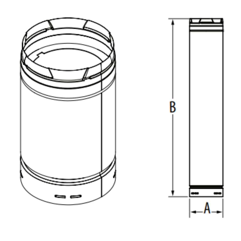 DuraVent PolyPro 8" Double-Wall Pipe