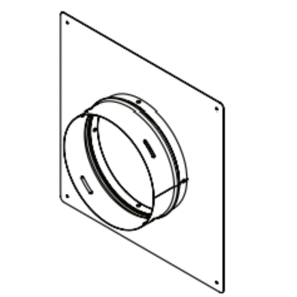 DuraVent PolyPro 8" Horizontal Trim Plate Double-Wall Venting System