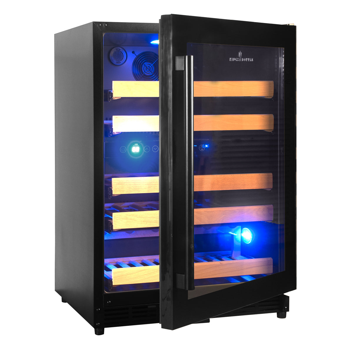 KingsBottle 44 Bottle 24" Under Counter Dual Zone Wine Cooler - KBU50DX