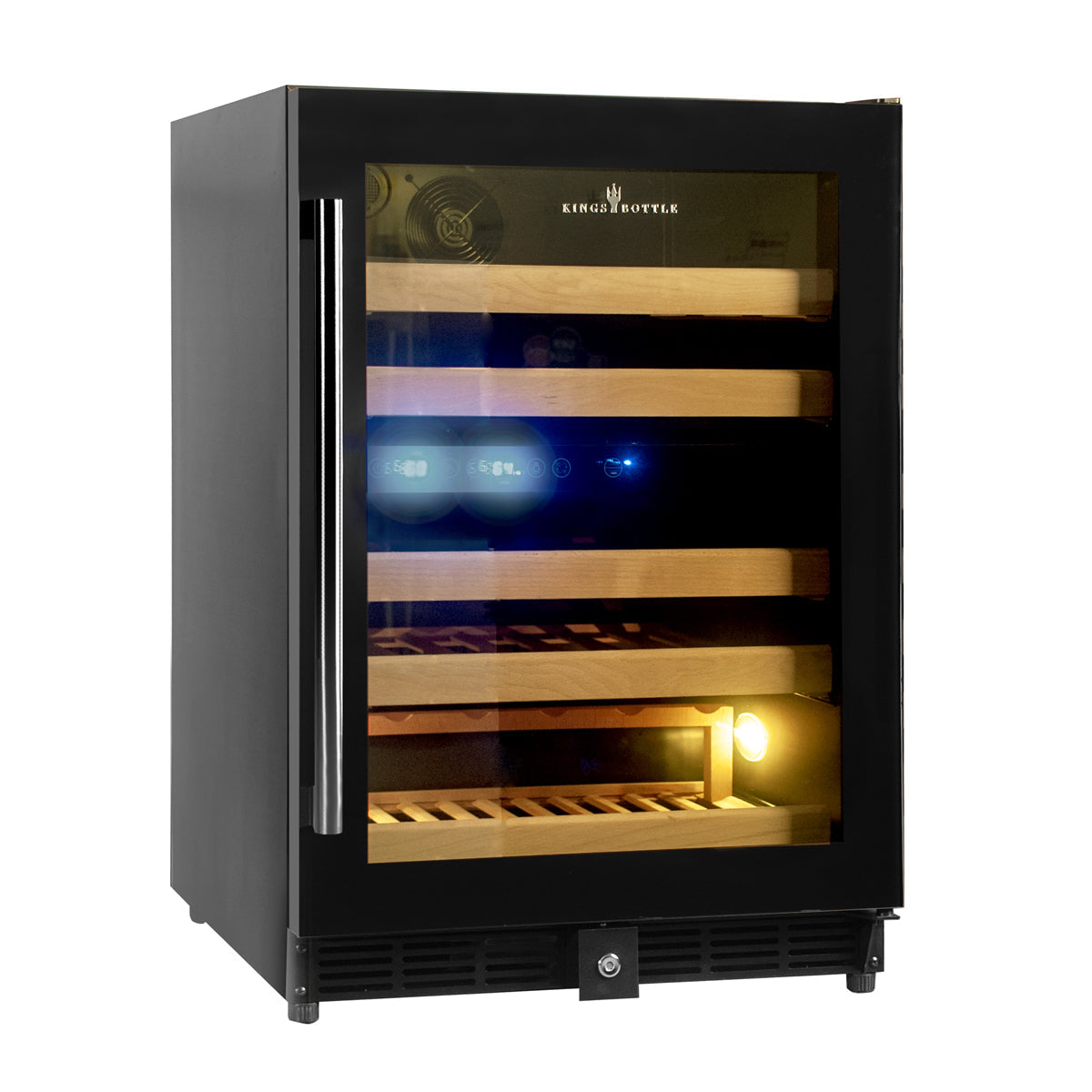 KingsBottle 44 Bottle 24" Under Counter Dual Zone Wine Cooler - KBU50DX