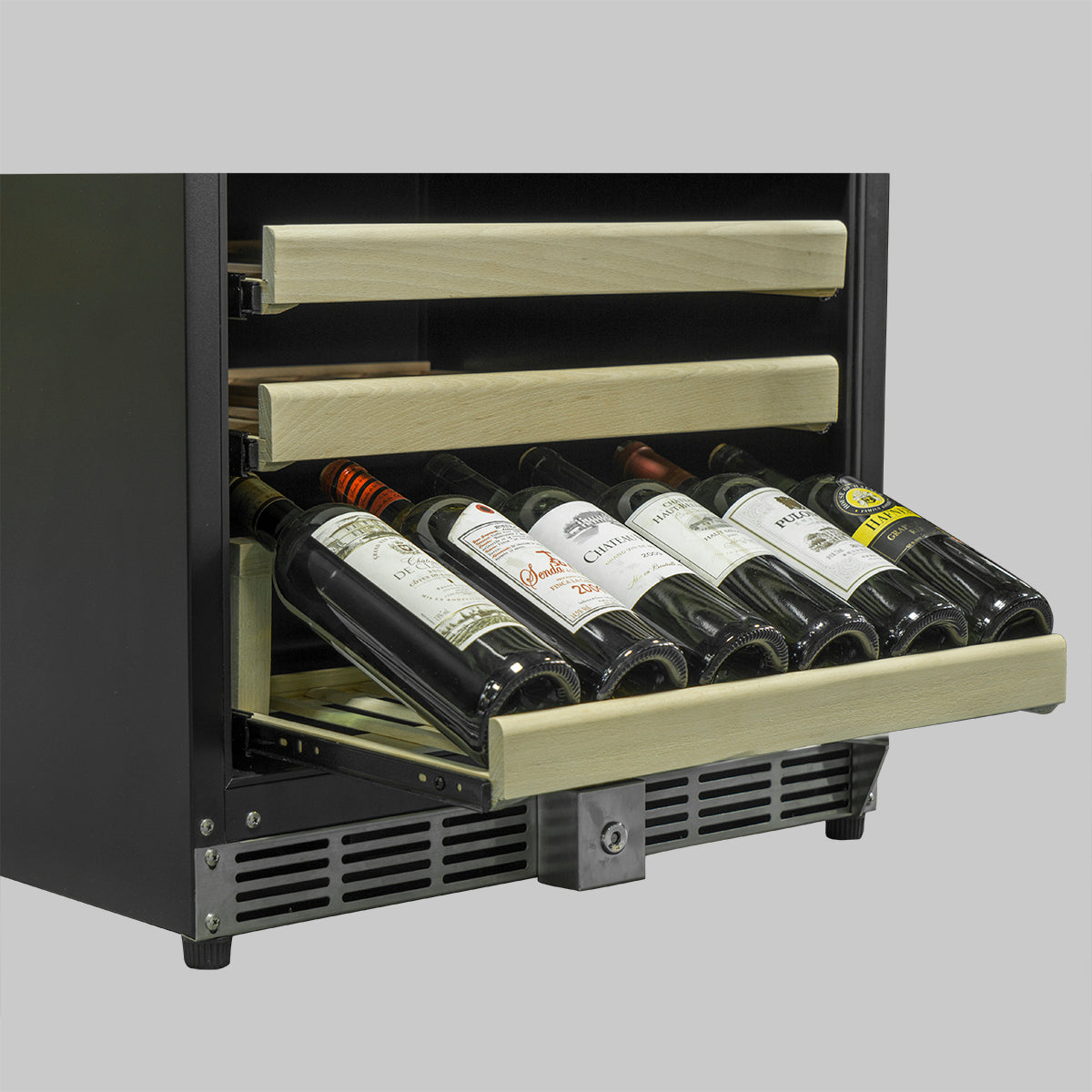 KingsBottle 44 Bottle 24" Under Counter Dual Zone Wine Cooler - KBU50DX