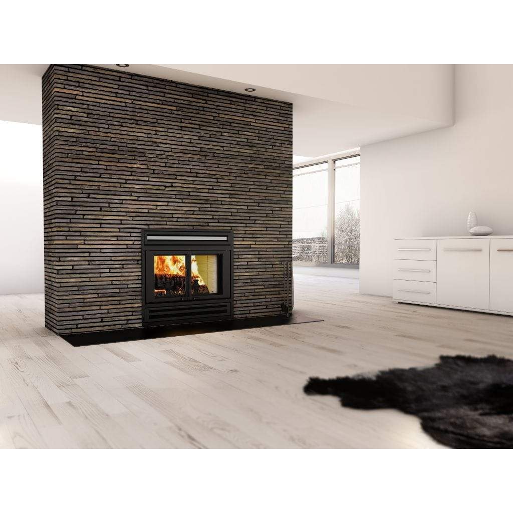 Valcourt Manoir Clean Burning Decorative Wood Fireplace (including 4 Lengths of 8" X 36" Chimney)