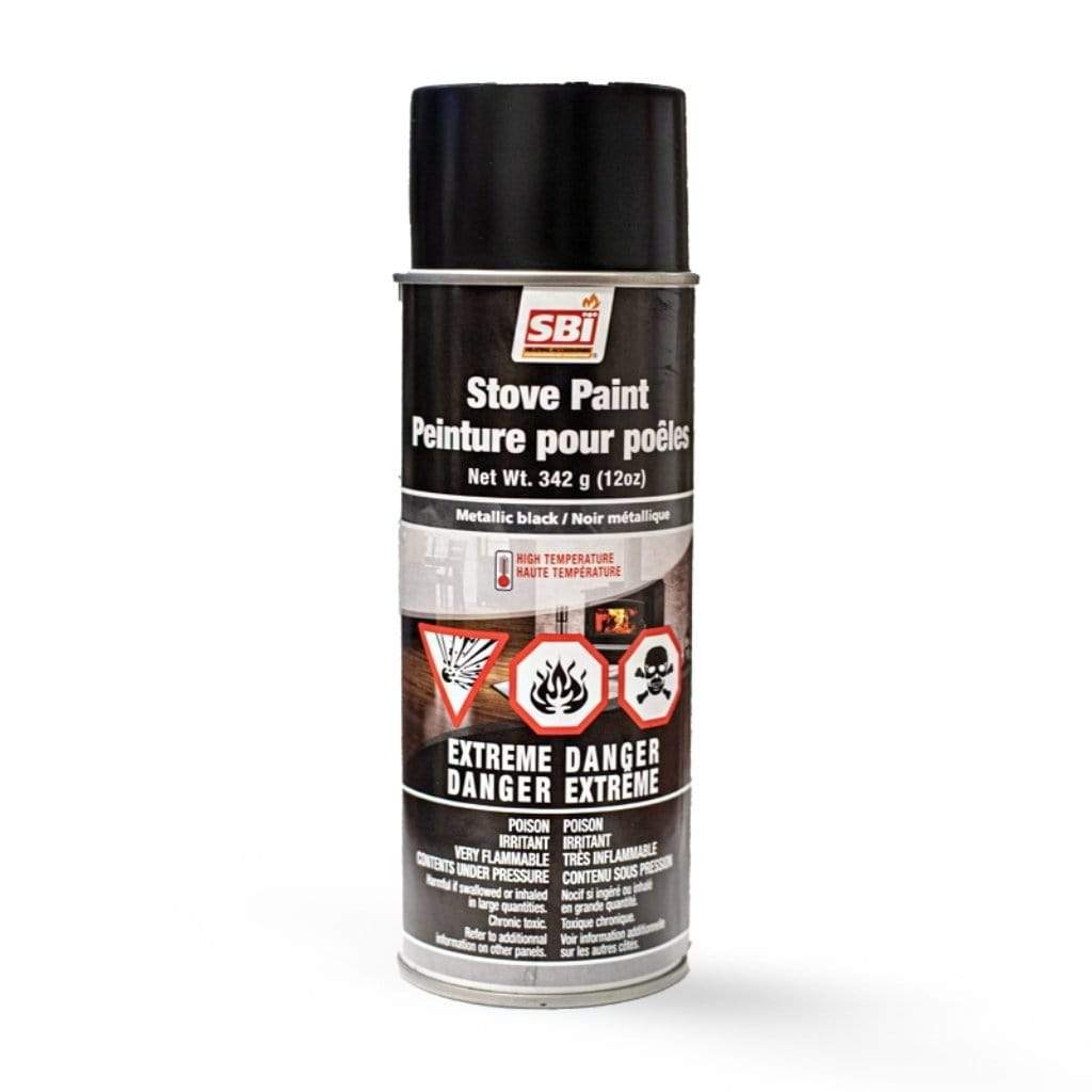 Valcourt Metallic Black Stove Paint - 342 G (12oz) Aerosol