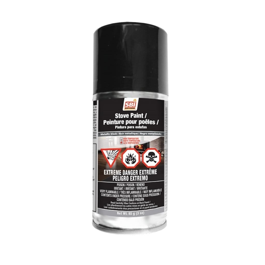 Valcourt Metallic Black Stove Paint - 85 G (3oz) Aerosol