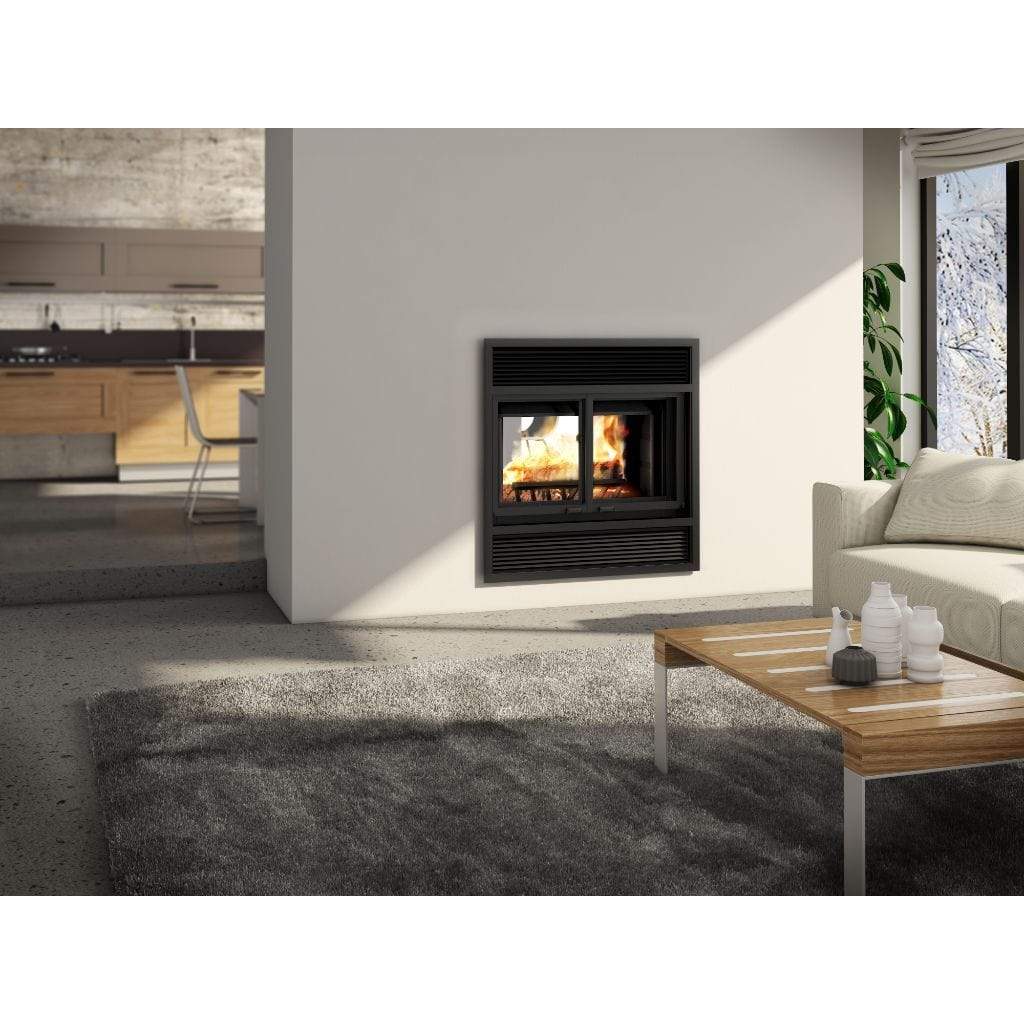 Valcourt Westmount See-Through Decorative Wood Fireplace (including 4 Lengths of 8" X 36" Chimney)