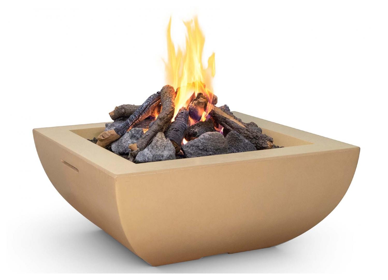 American Fyre Designs 36" Bordeaux Square Concrete Gas Fire Bowl