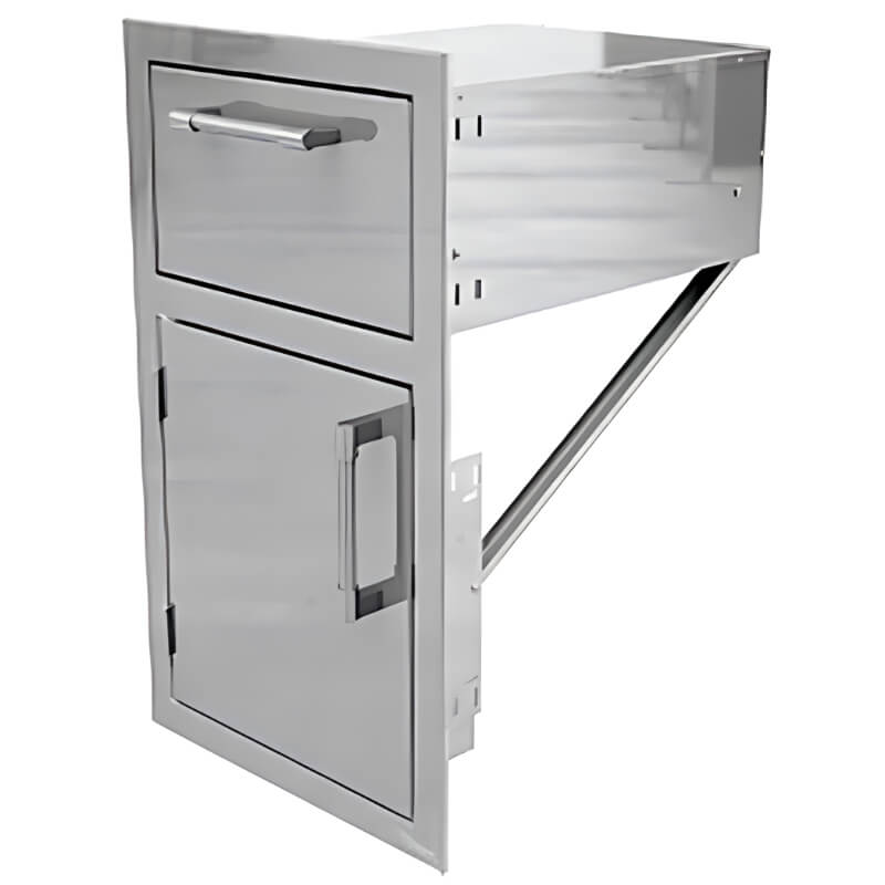 Alfresco 17-Inch Stainless Steel Soft-Close Door & Drawer Combo