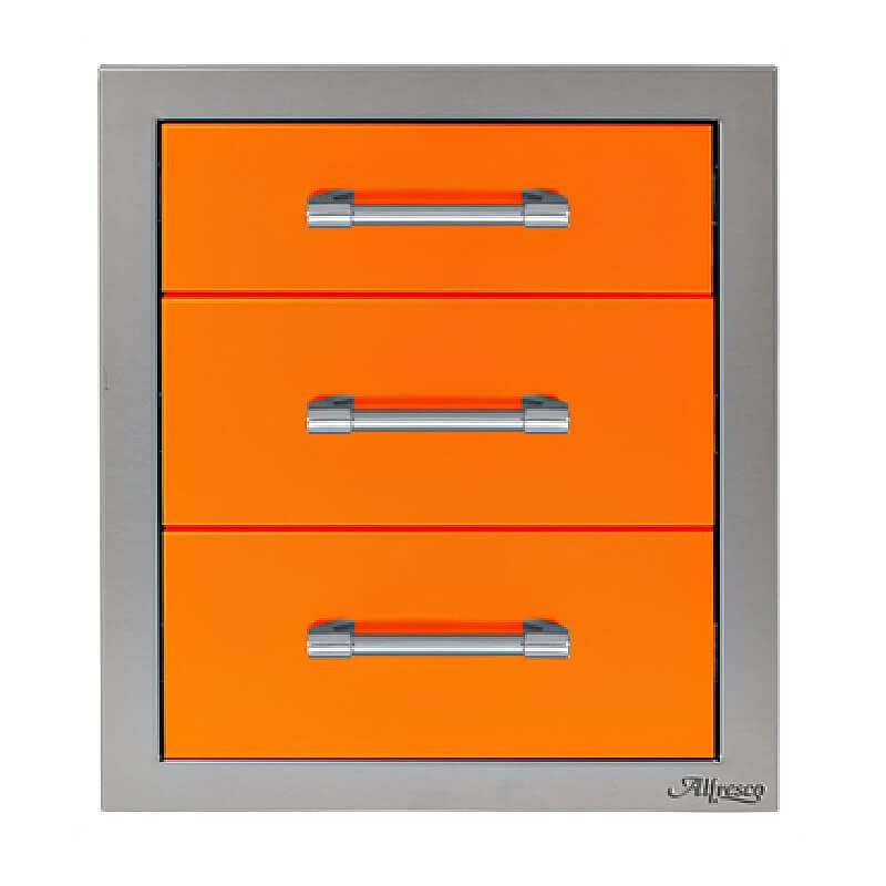 Alfresco 17-Inch Stainless Steel Soft-Close Triple Drawer