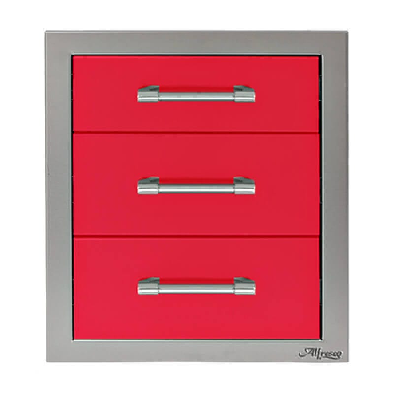 Alfresco 17-Inch Stainless Steel Soft-Close Triple Drawer