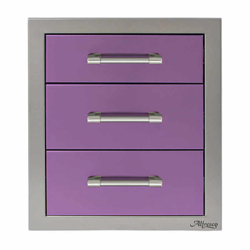 Alfresco 17-Inch Stainless Steel Soft-Close Triple Drawer