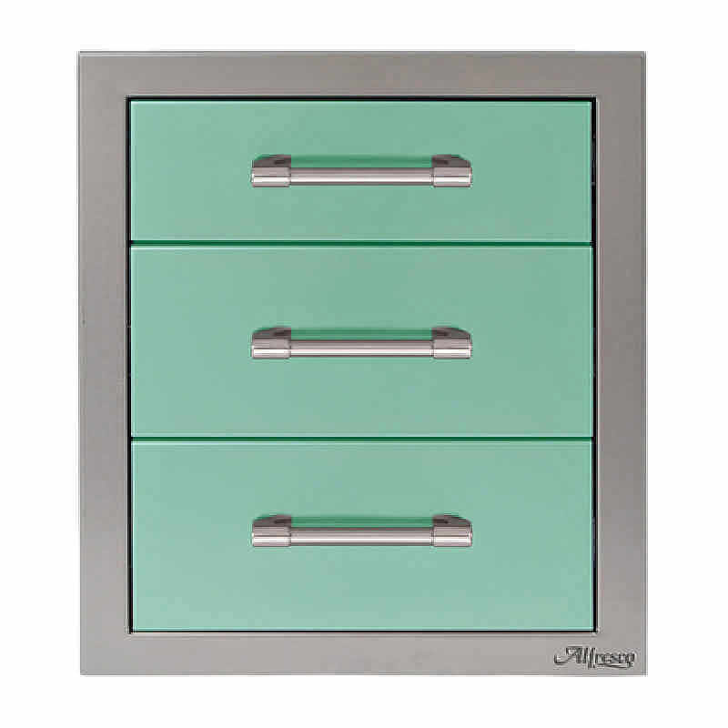 Alfresco 17-Inch Stainless Steel Soft-Close Triple Drawer