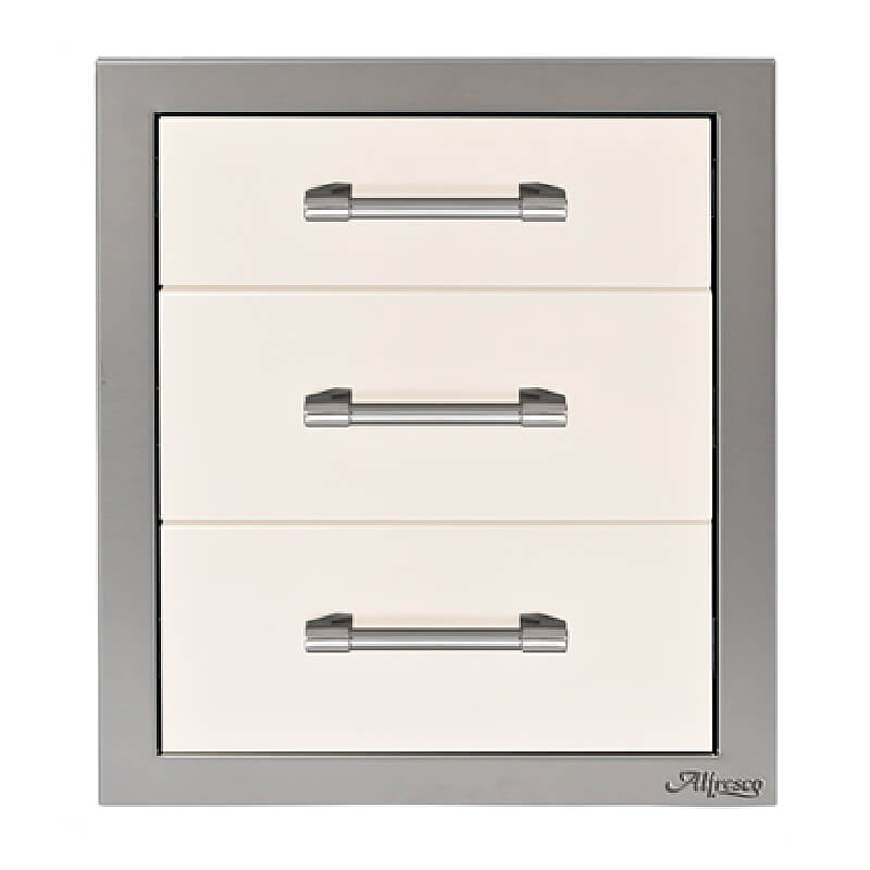 Alfresco 17-Inch Stainless Steel Soft-Close Triple Drawer