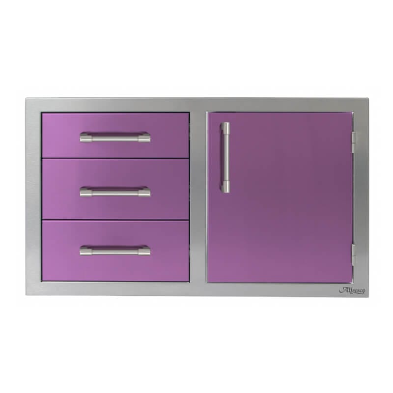 Alfresco 32-Inch Stainless Steel Soft-Close Door & Triple Drawer Combo