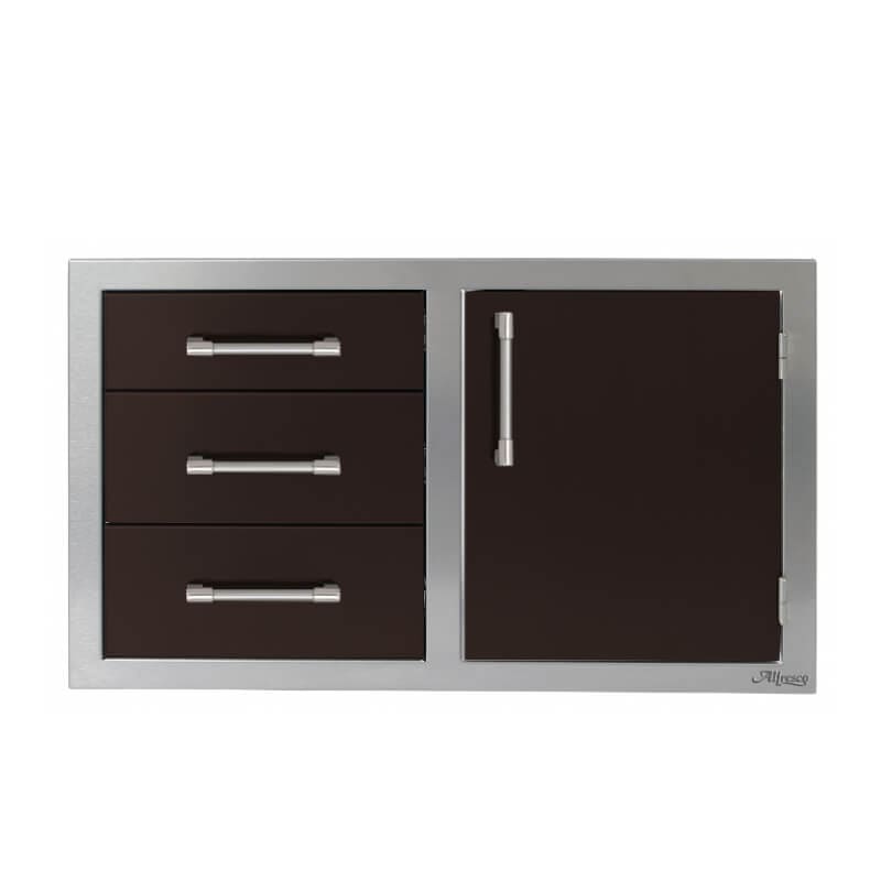 Alfresco 32-Inch Stainless Steel Soft-Close Door & Triple Drawer Combo