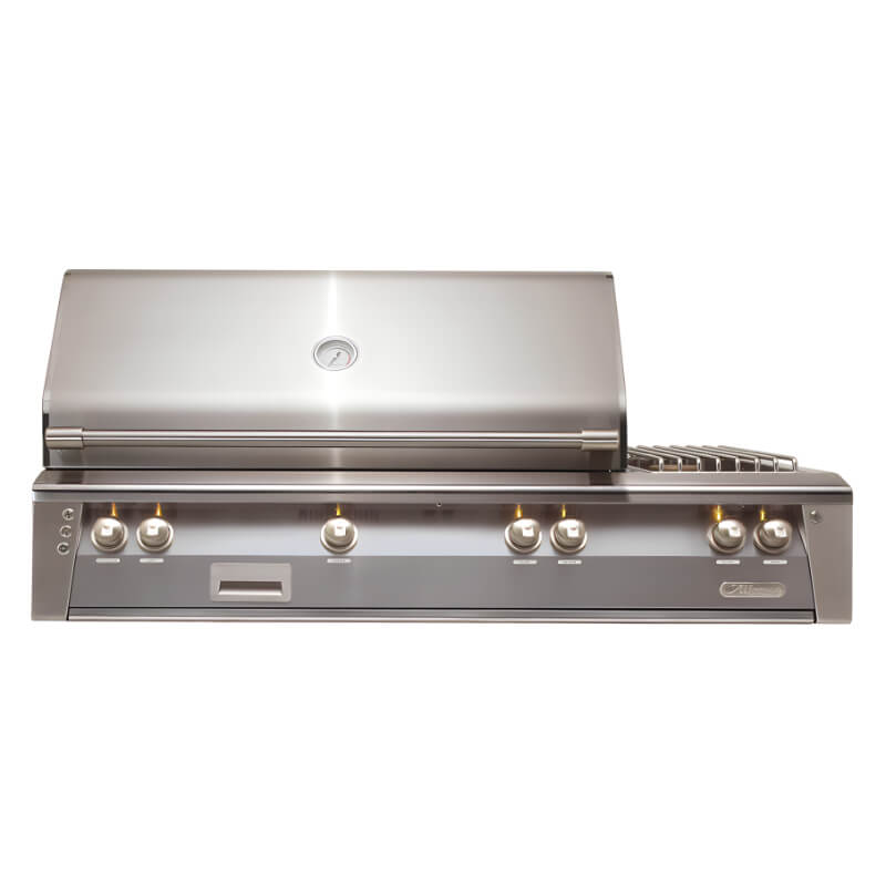 Alfresco ALXE 56-Inch Built-In Deluxe Grill With Sear Zone, Rotisserie And Side Burner