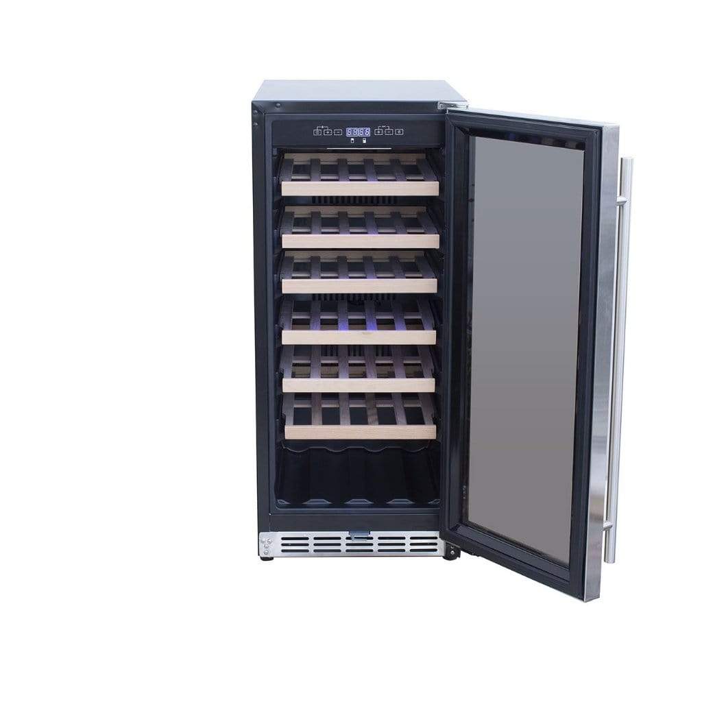 American Made Grills AMG 15" Outdoor Rated Fridge w/Glass Door SSRFR-15G