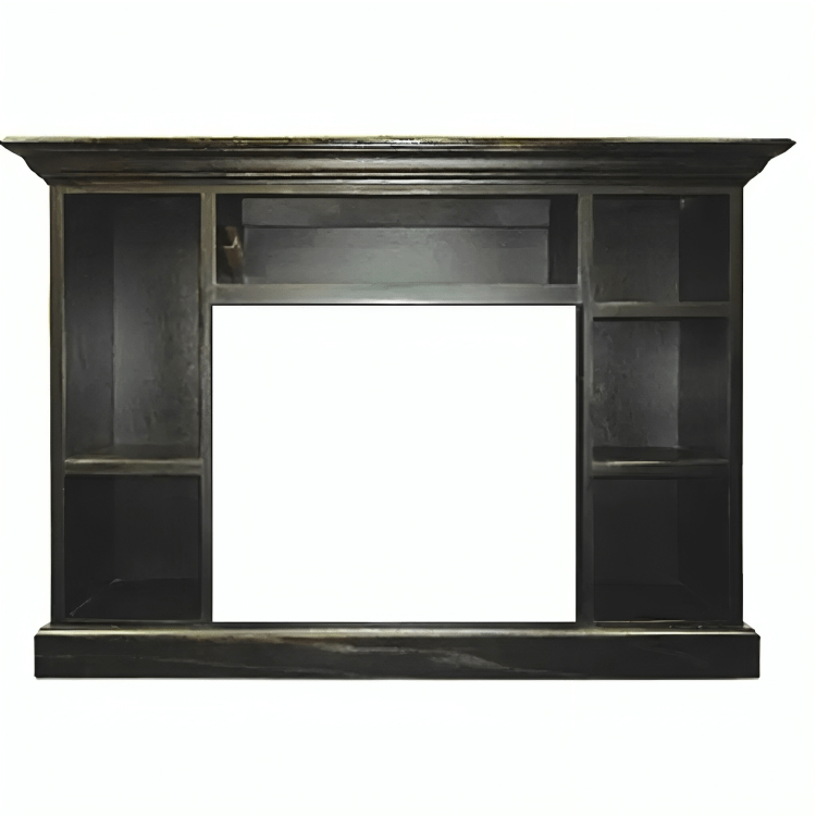 Buck Stove 53 inch Black Prestige Bookcase Mantel PA KDM34PRES-BLK