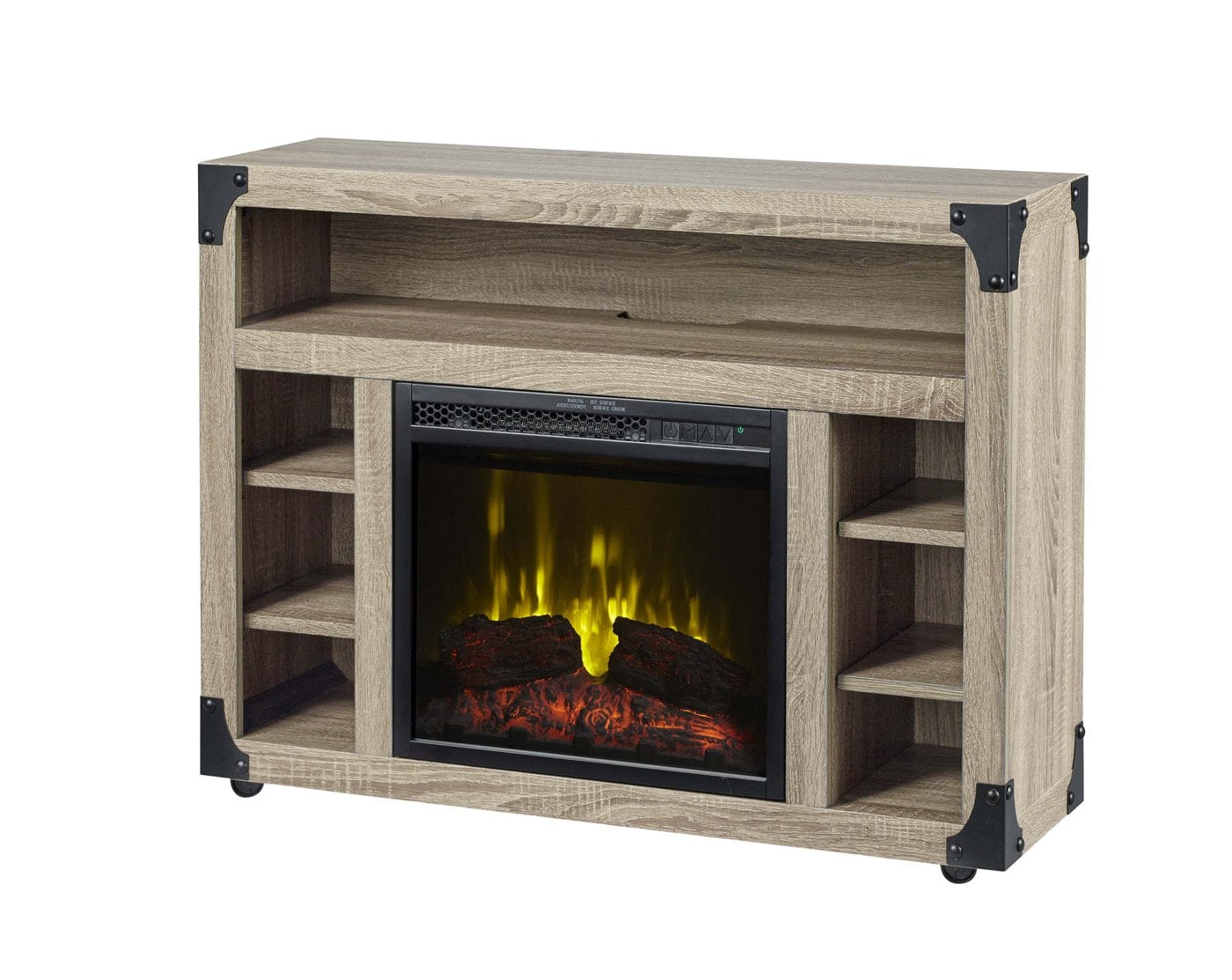 Dimplex Chelsea TV Stand Electric Fireplace, Distressed Oak C3P18LJ-2086DO