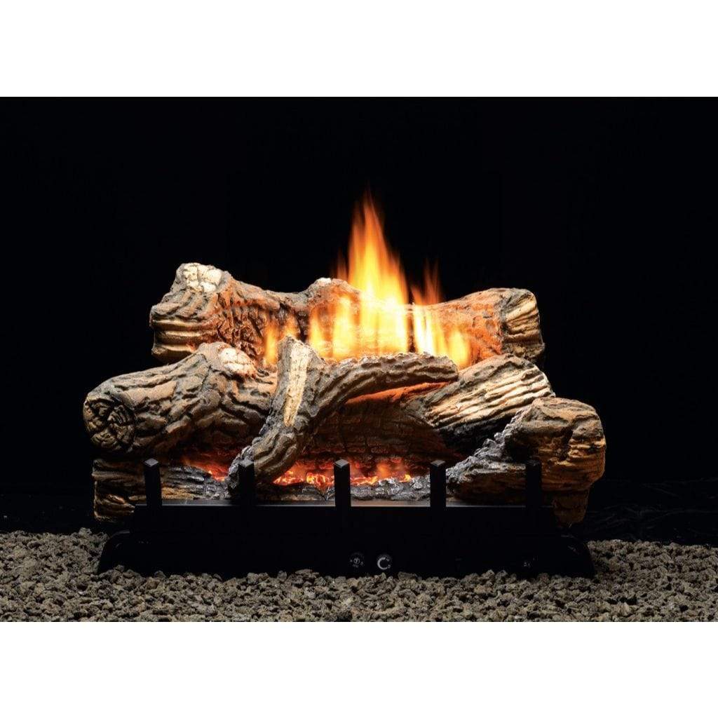 Empire White Mountain Hearth 24" Flint Hill Ceramic Fiber Gas Log Set Vent-Free VFD