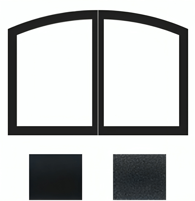 Empire White Mountain Hearth Breckenridge Deluxe 36-inch Black, Arch Door Set VFR36SCBL