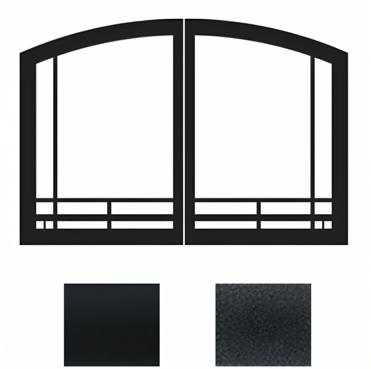 Empire White Mountain Hearth Breckenridge Deluxe 36-inch Black, Mission Arch Door Set VFR36SMBL